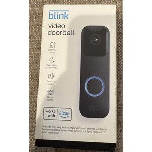 New Blink Video Doorbell Black Alexa